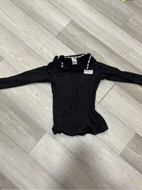 PINK Victoria's Secret Black Long-Sleeve Half Zip Pullover